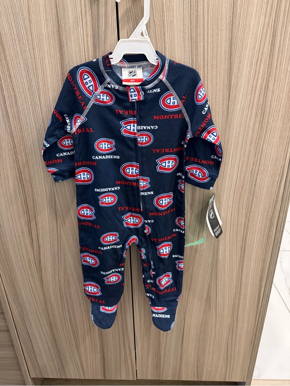 NHL Montreal Canadiens Navy Blue Red Infant One-Piece 3-6 mth